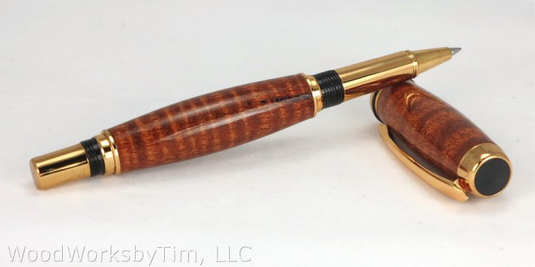 #1078 - Exotic Wood Rollerball Pen - Click Image to Close
