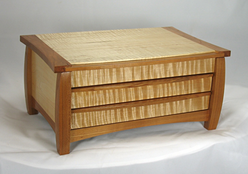 Dutchess Jewelry Box - Cherry Wood Accents - Click Image to Close