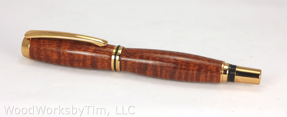 #1078 - Exotic Wood Rollerball Pen - Click Image to Close