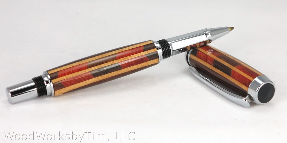 #1539 - Segmented Wood Rollerball Pen
