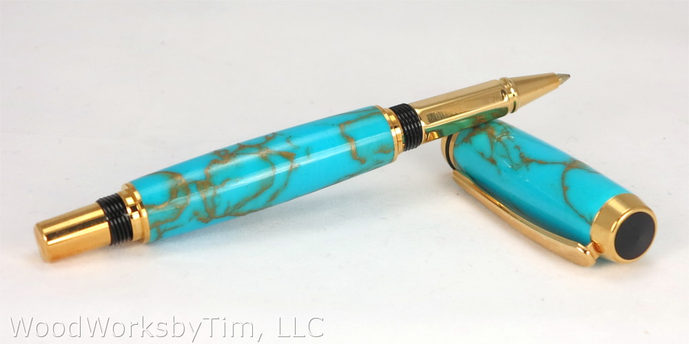 #1661 - Blue Lapis Tru-Stone Rollerball Pen