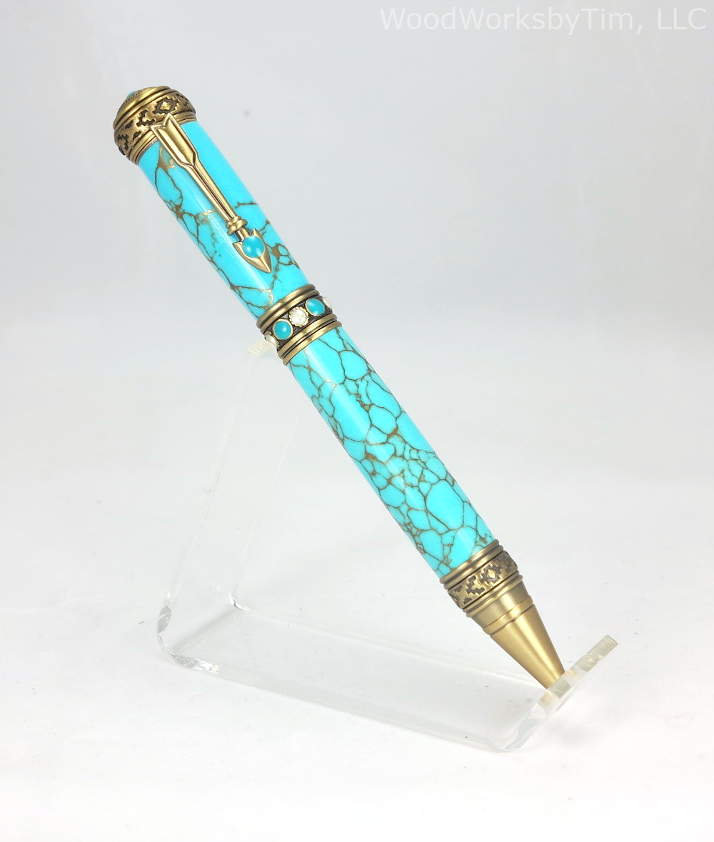 #1756 - Southwest/Turquoise Theme Ballpoint Pen