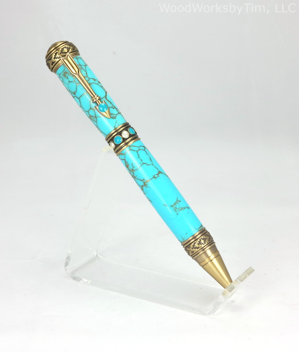 #1757 - Southwest/Turquoise Theme Ballpoint Pen