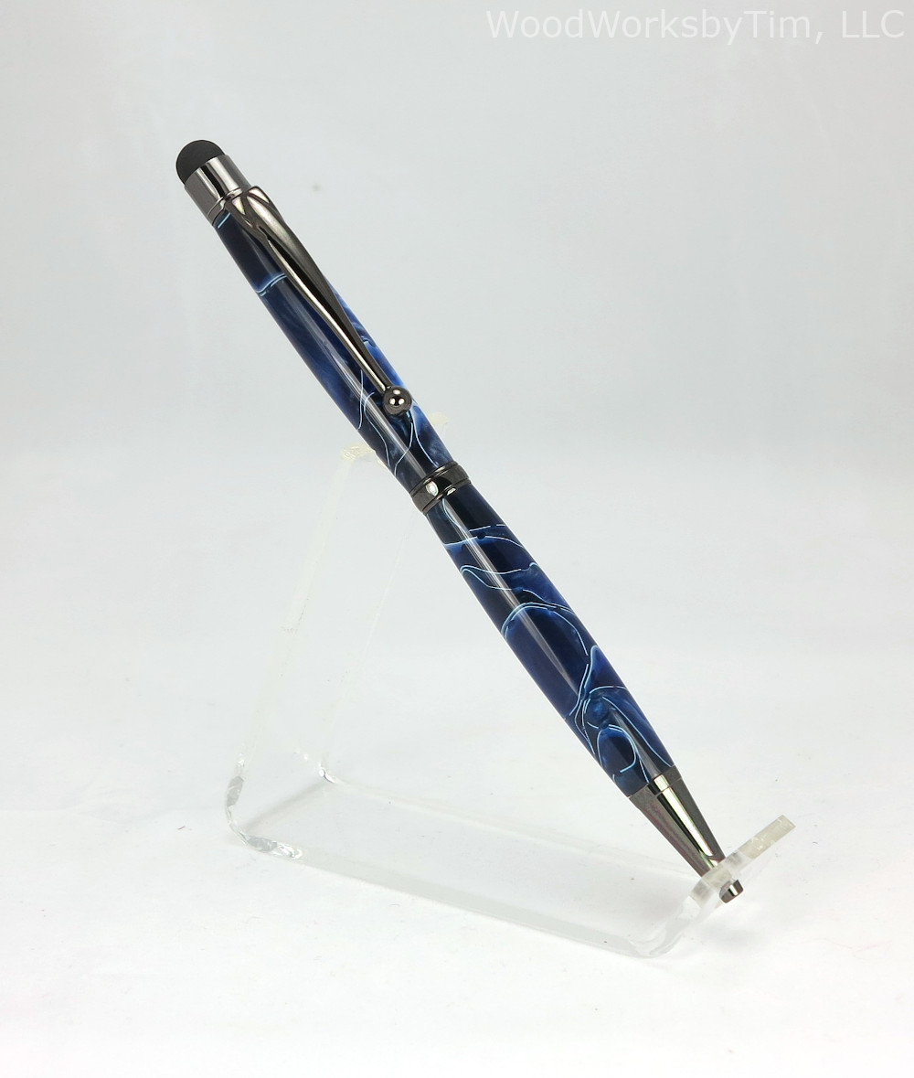 #1759 - Stylus Equipped Slimline Ballpoint Pen - Click Image to Close