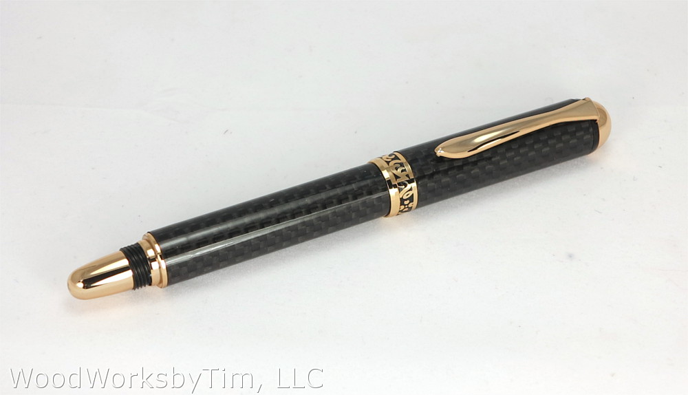 #1819 - Carbon Fiber Rollerball Pen - Click Image to Close