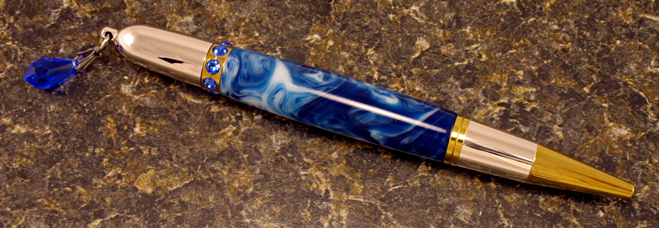 #1036 - Diva Charm Pen (Blue Sapphire) - Click Image to Close