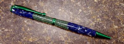 #1048 - Segmented Blue/Green Slimline