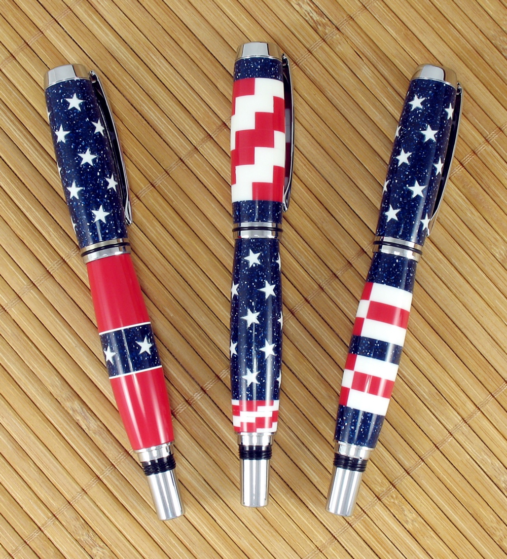 Patriotic USA Flag Theme Pens