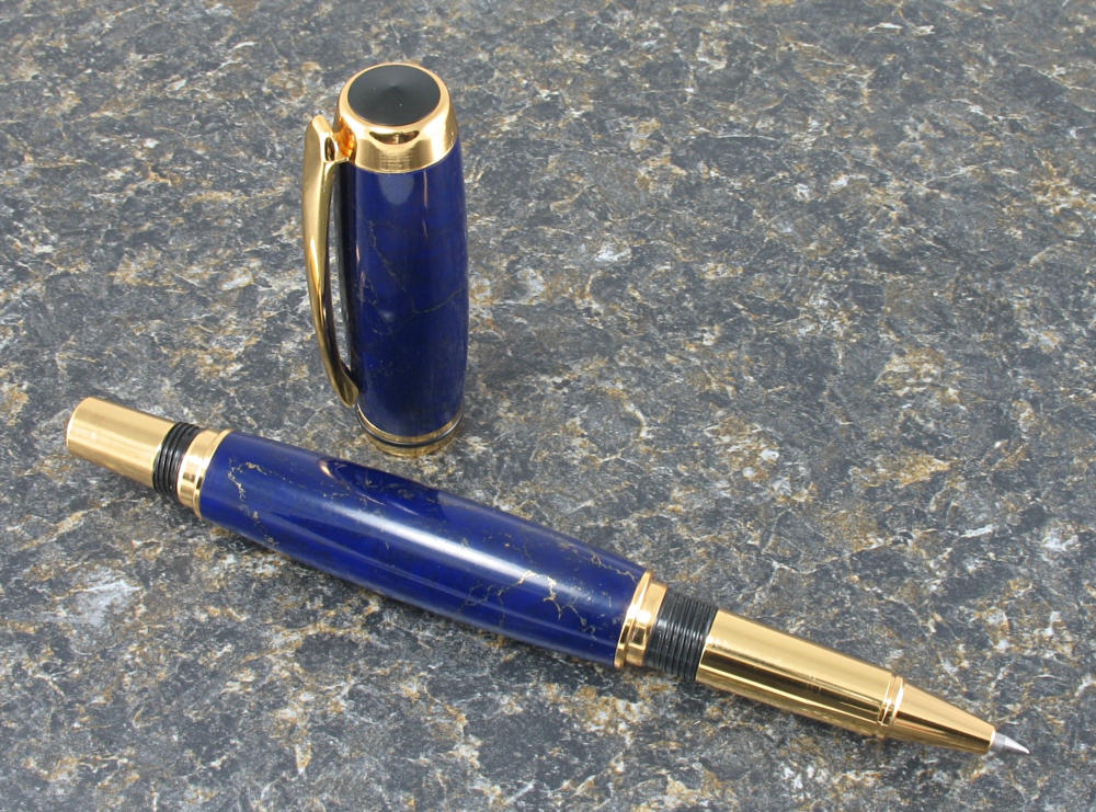 #1106 - Blue Lapis Tru-Stone Rollerball Pen