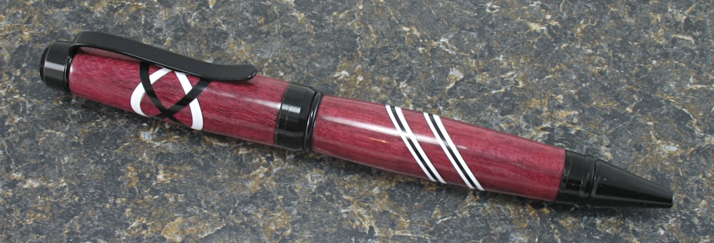 #1117 - Segmented Purpleheart Ballpoint Pen