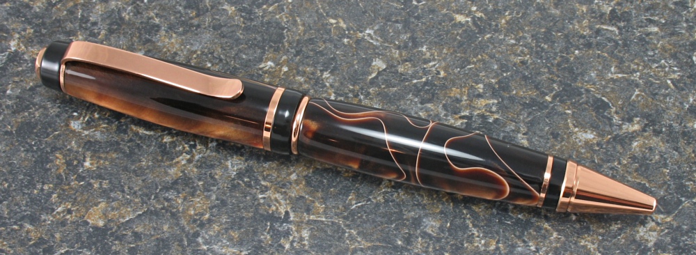 #1146 - Bronze Swirl Acrylic Ballpoint Pen