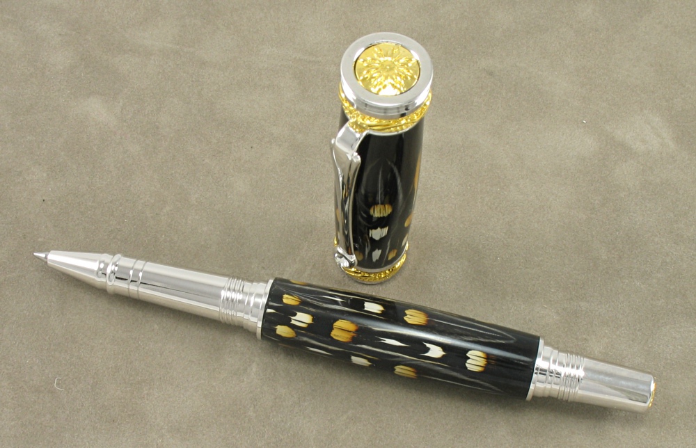 #1282 - Ringneck Phasant Feathers Rollerball Pen