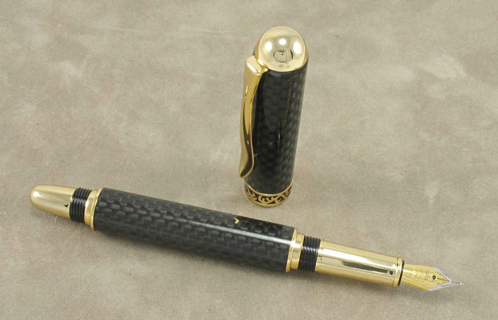 #1338 - Cast Carbon Fiber Fountain Pen